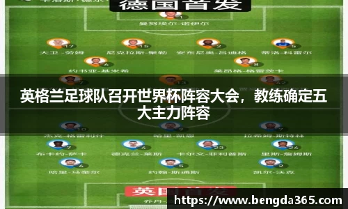 英格兰足球队召开世界杯阵容大会，教练确定五大主力阵容